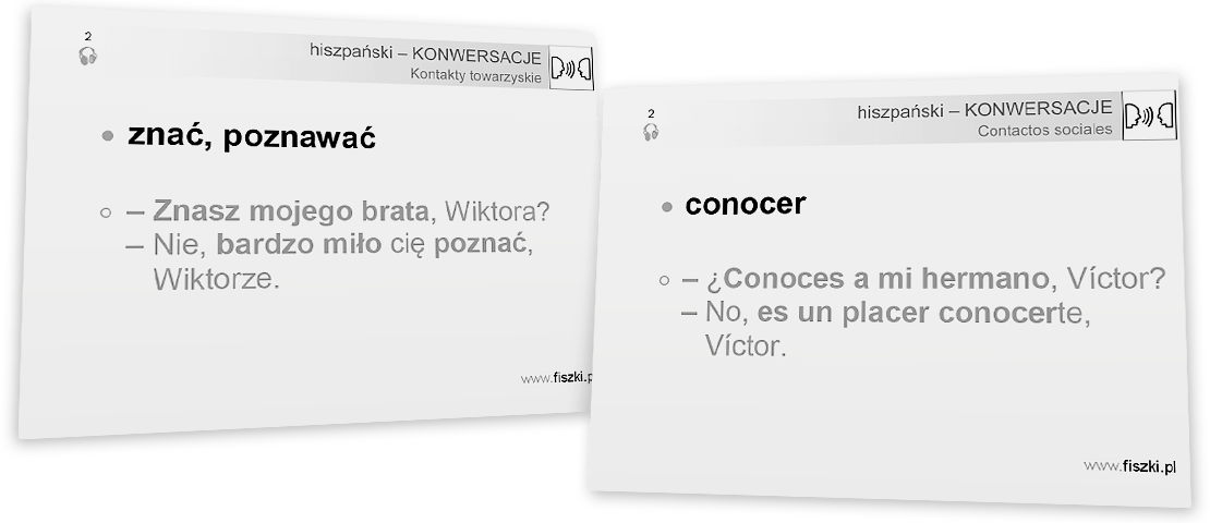 Podstawowe zwroty w hiszpańskim - znać