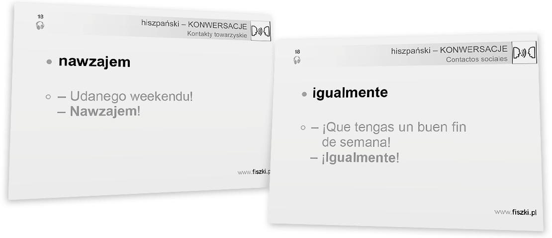 Podstawowe zwroty po hiszpańsku - nawzajem