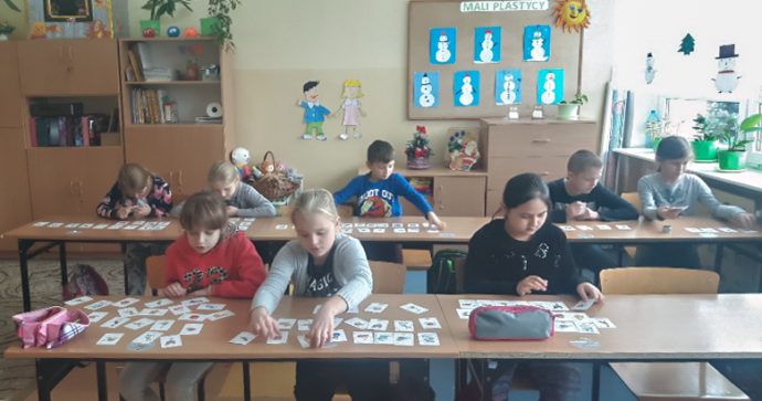 lekcja angielskiego z fiszkami