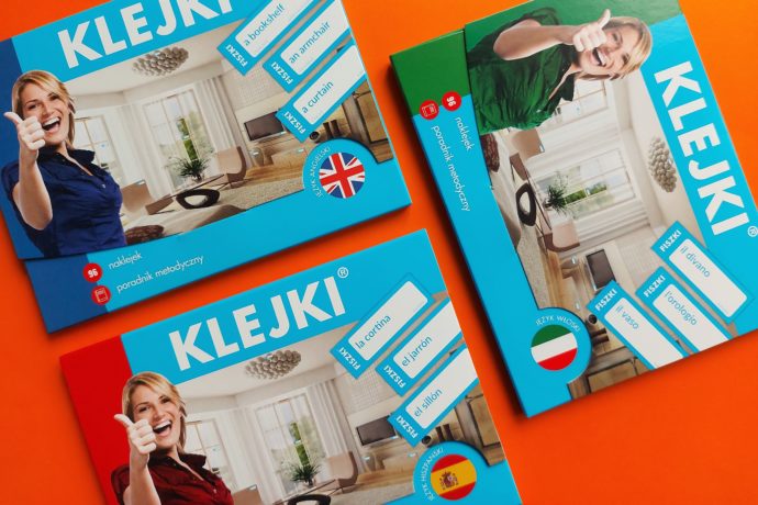 Klejki - naklejki do nauki języków. W łoski, hiszpański i angielski