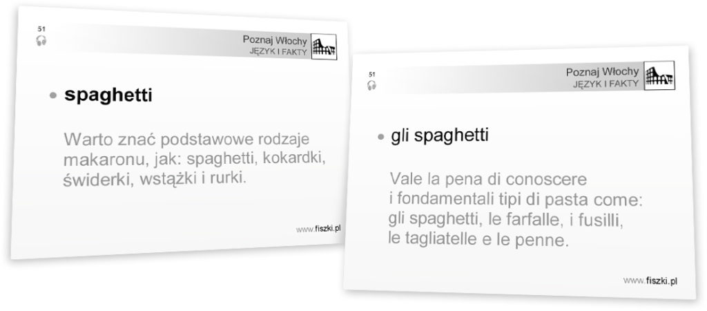 słówko włoskie - spaghetti