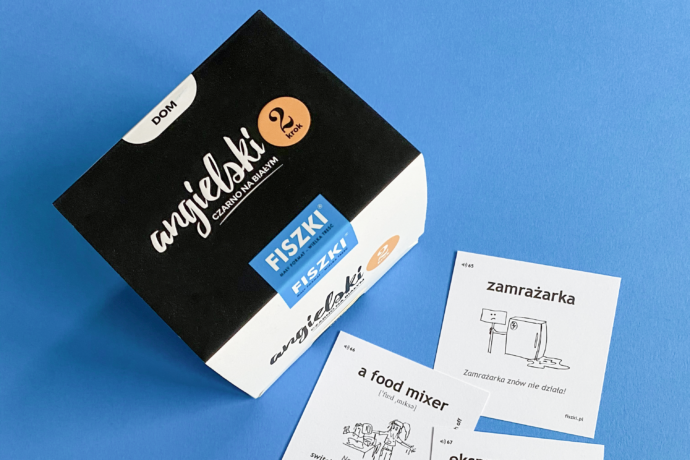 Fiszki obrazkowe angielski czarno na białym - dom