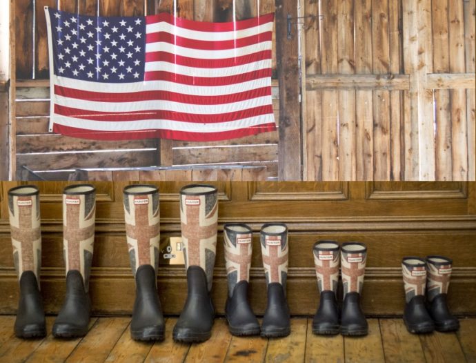 Amerykańska i brytyjska flaga