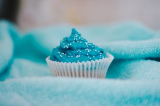 blue idioms blue cupcake