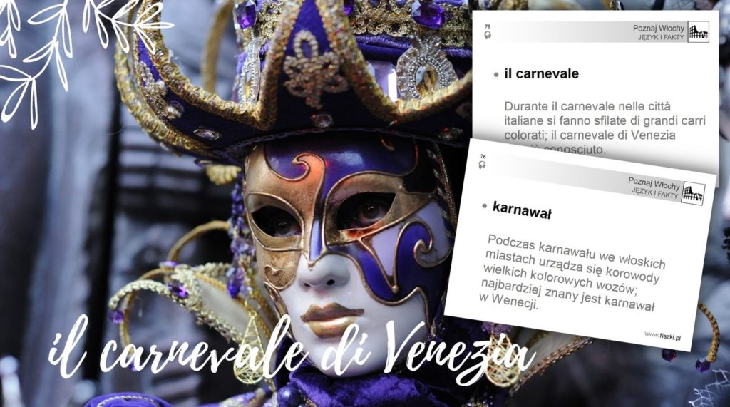 fiszka język włoski: karnawał - il carnavale