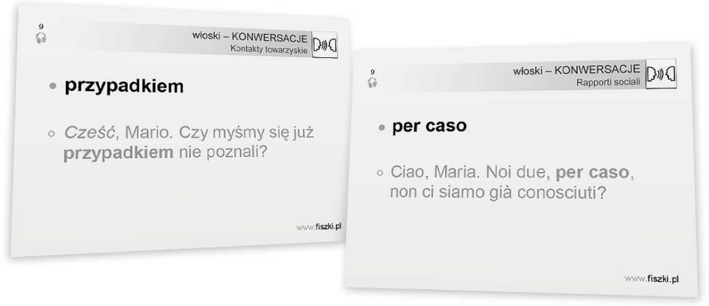 podstawowe zwroty po włosku - per caso (przypadkiem)