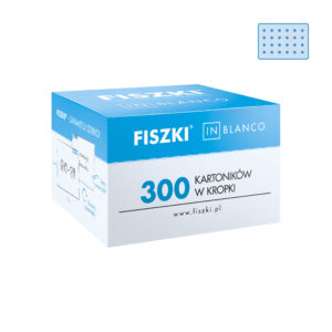 czyste fiszki in blanco w kolorze błękitnym