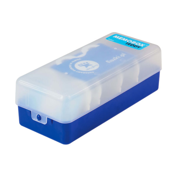 TEDDY BLUE – plastikowy MEMOBOX® pudełko do nauki